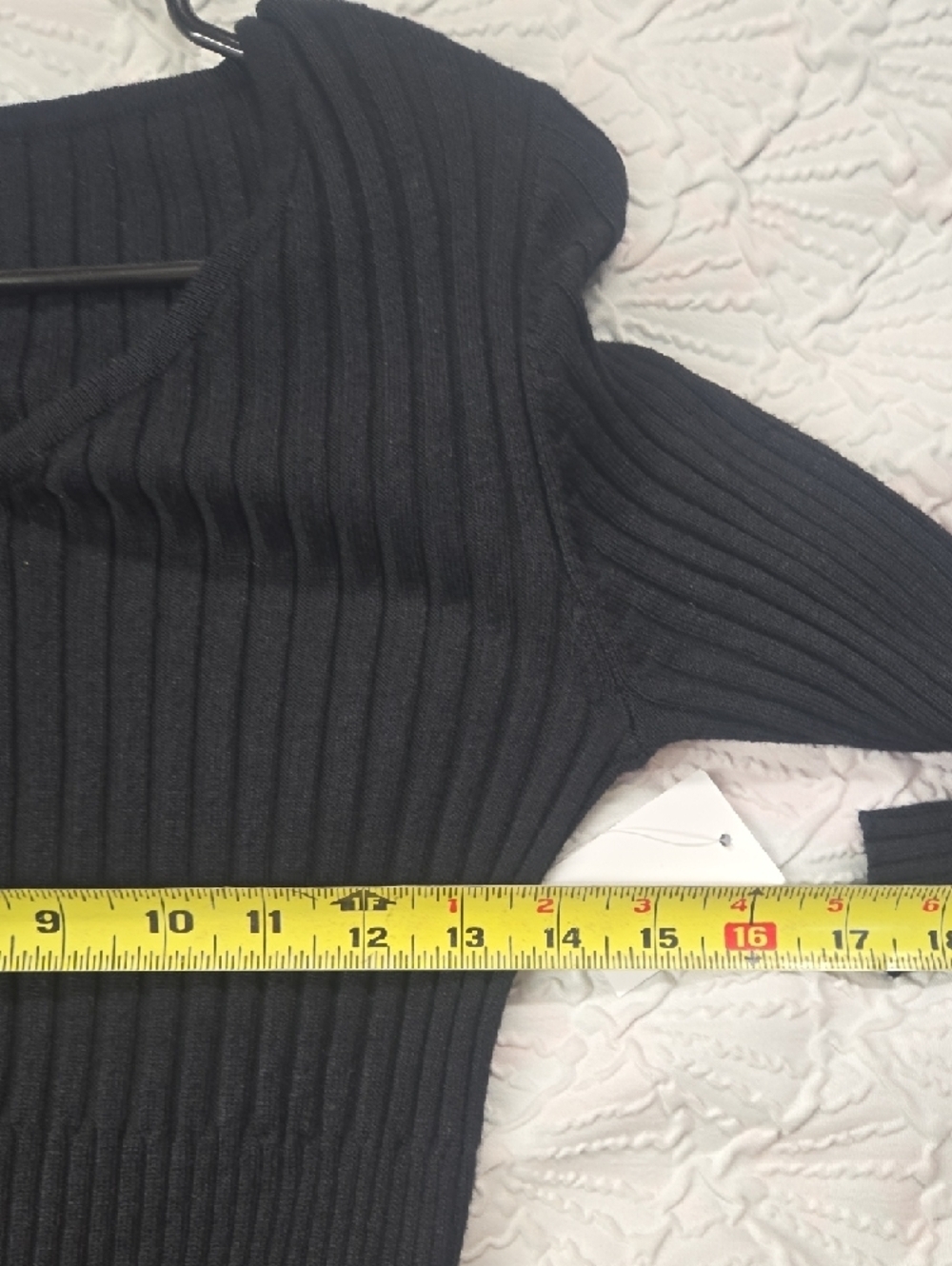Charlotte Russe Black Ribbed Zip-Front Bodycon Mini Dress - Picture 4 of 7